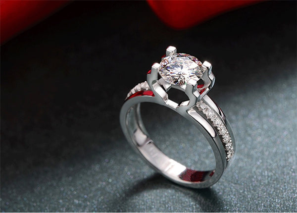 Wedding ring silver color