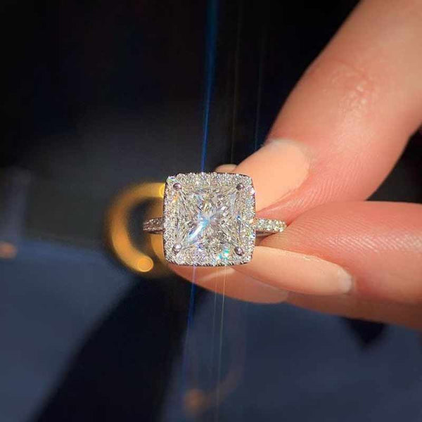 Wedding Ring Trendy Eternity True Love Zircon