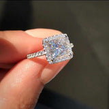 Wedding Ring Trendy Eternity True Love Zircon
