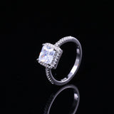 Wedding Ring Trendy Eternity True Love Zircon