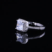 Wedding Ring Trendy Eternity True Love Zircon