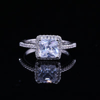 Wedding Ring Trendy Eternity True Love Zircon
