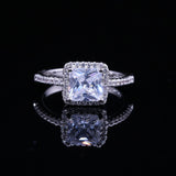 Wedding Ring Trendy Eternity True Love Zircon