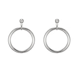 Round earrings in gold and silver