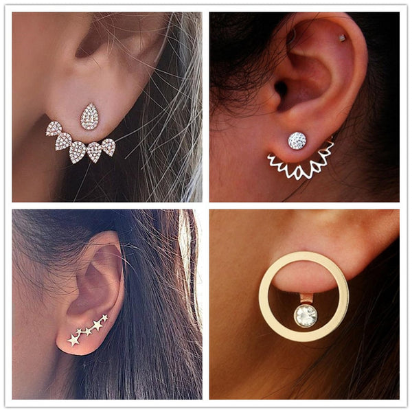 Crystal flower earrings