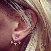 Crystal flower earrings