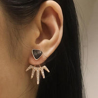 Crystal flower earrings