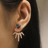 Crystal flower earrings