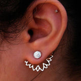 Crystal flower earrings