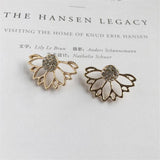 Crystal flower earrings