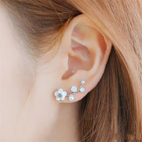Crystal flower earrings