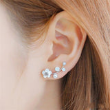 Crystal flower earrings