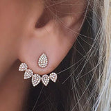 Crystal flower earrings