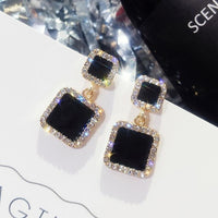 Crystal flower earrings