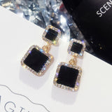 Crystal flower earrings