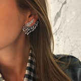 Crystal flower earrings