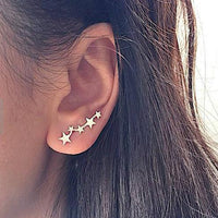 Crystal flower earrings