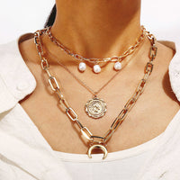 vintage gold necklaces long