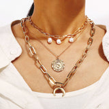 vintage gold necklaces long